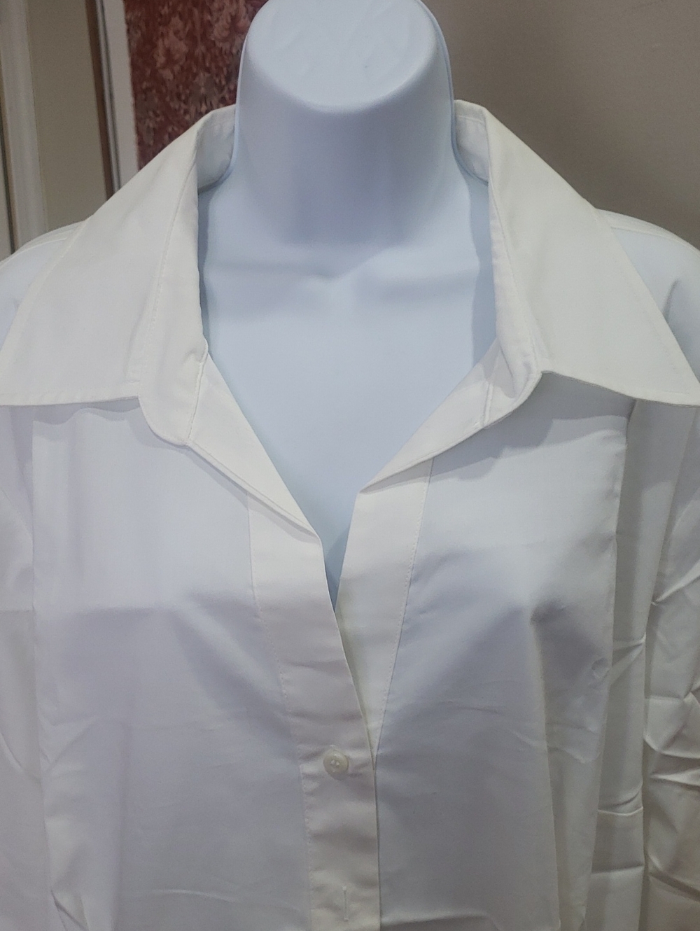 Worthington Woman Stretch Classic White Button-Up Shirt, 3X